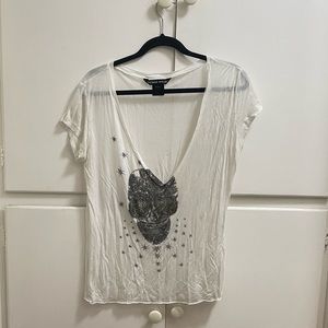 Thomas Wylde DEEP V Neck Skull Shirt